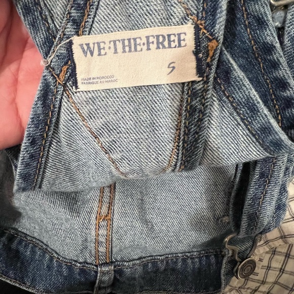 Free People We The Free Ziggy denim Overalls Size Small Straight Leg - Picture 5 of 7